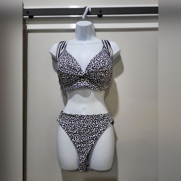 La Blanca Apulia Reversible Bikini Bottoms Indigo NWOT sz 16 blue/white - Picture 4 of 6